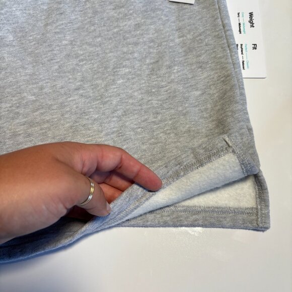 NWT TNA Cozy Fleece Mid-Weight Heather Chrome Grey Sweat Shorts Size XXL - Picture 4 of 12